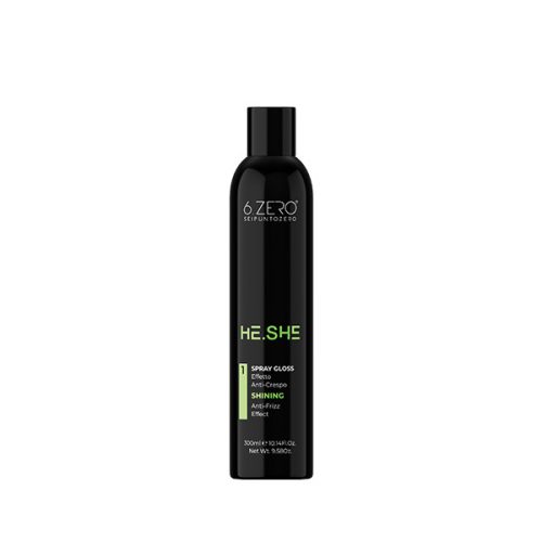 6.ZERO He.She Spray Gloss - hajfényspray 300ml